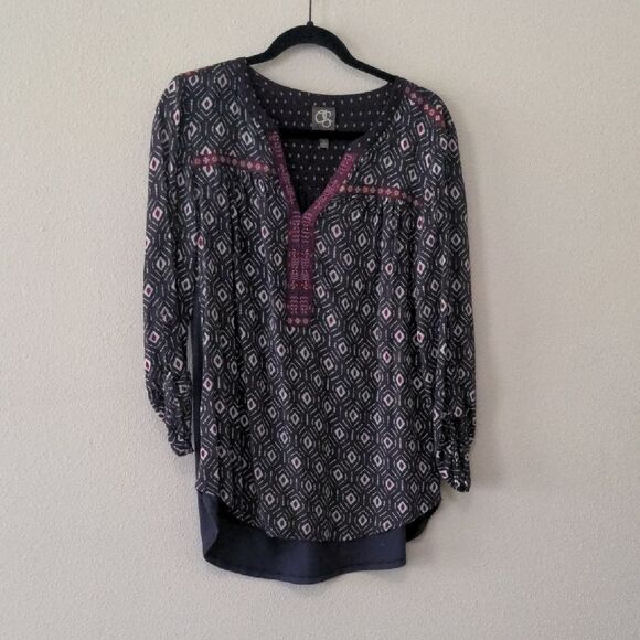 Anthropologie One September Geometric Print Top - Picture 1 of 7